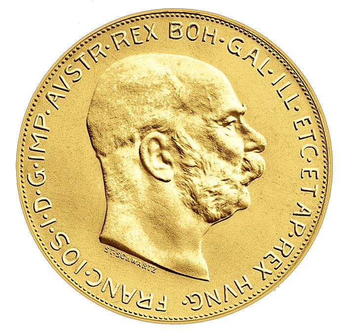 100 korún František Jozef I 1915 (novorazba)