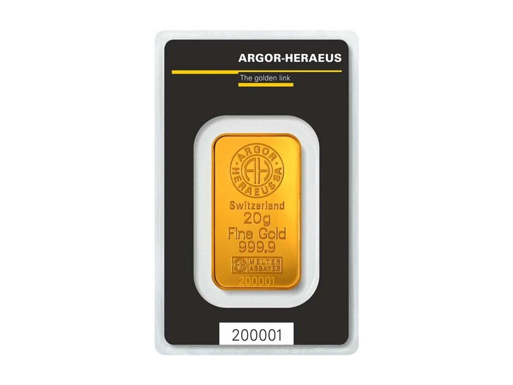 Zlatá tehlička 20g Argor-Heraeus