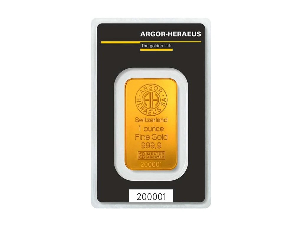 Zlatá tehlička 1oz Argor-Heraeus