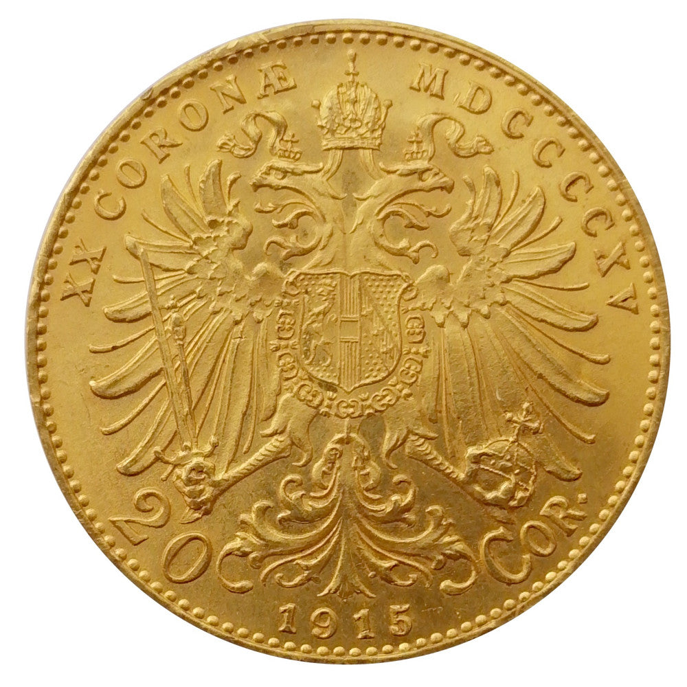 20 koruna František Jozef I 1915 (novorazba)