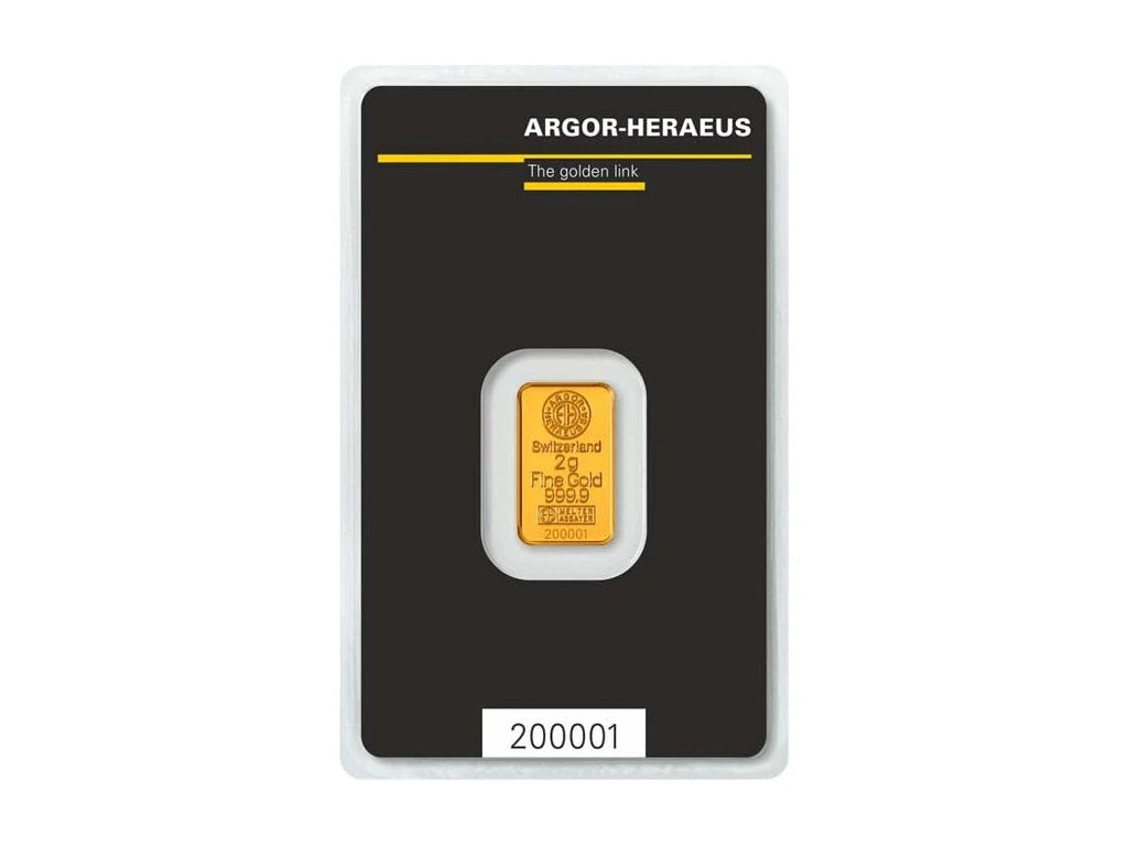 Zlatá tehlička 2g Argor-Heraeus