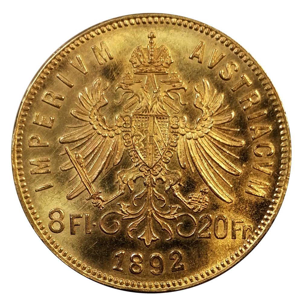 8 zlatník František Jozef I 1892 (novorazba)